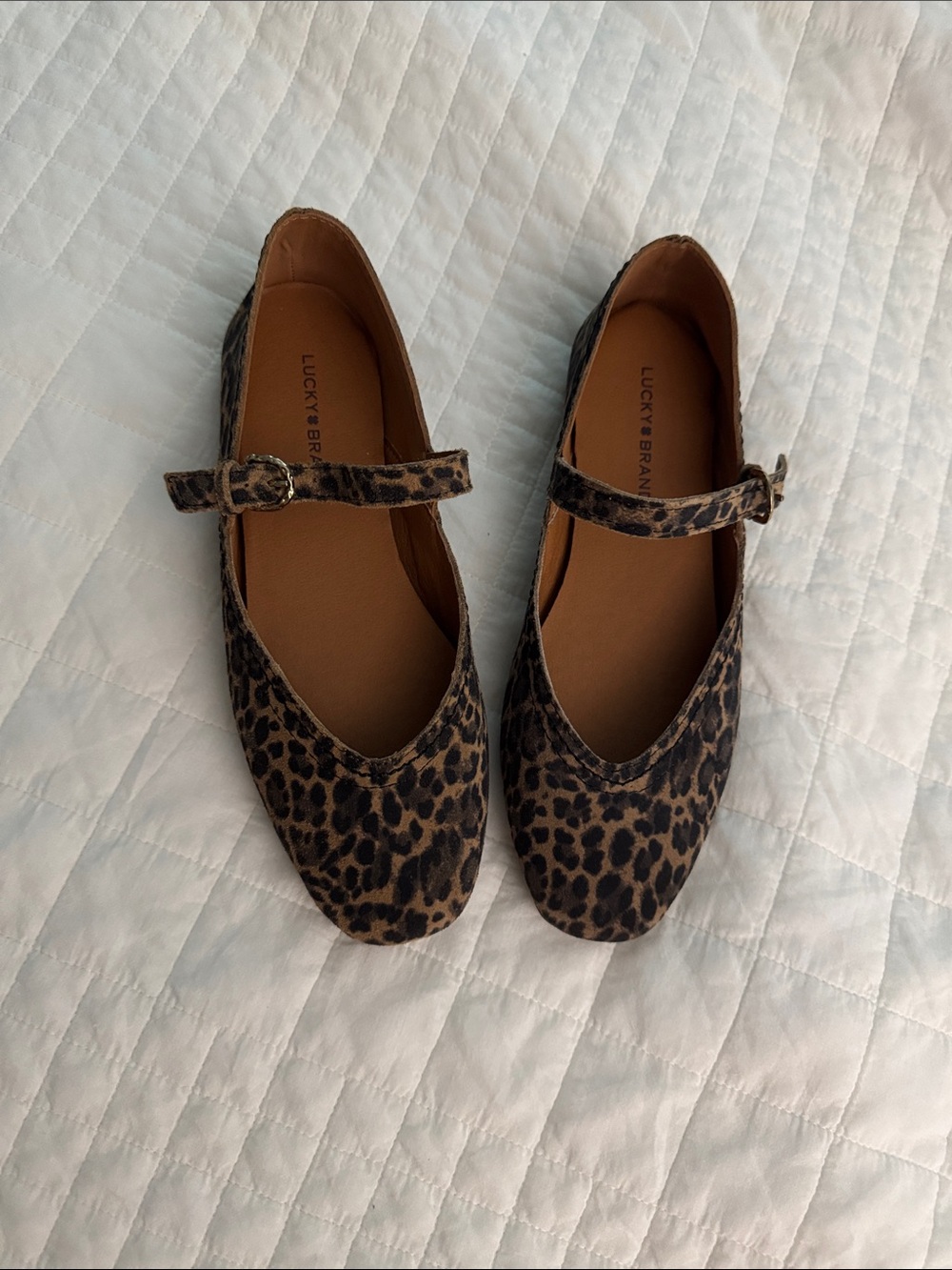 Lucky Brand Girls' Leopard Print Mary Janes - Brown/Black